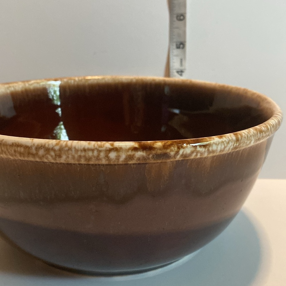 McCoy Brown Drip Glaze 8” Vintage Pottery Mixing Bowl - Picture 12 of 12